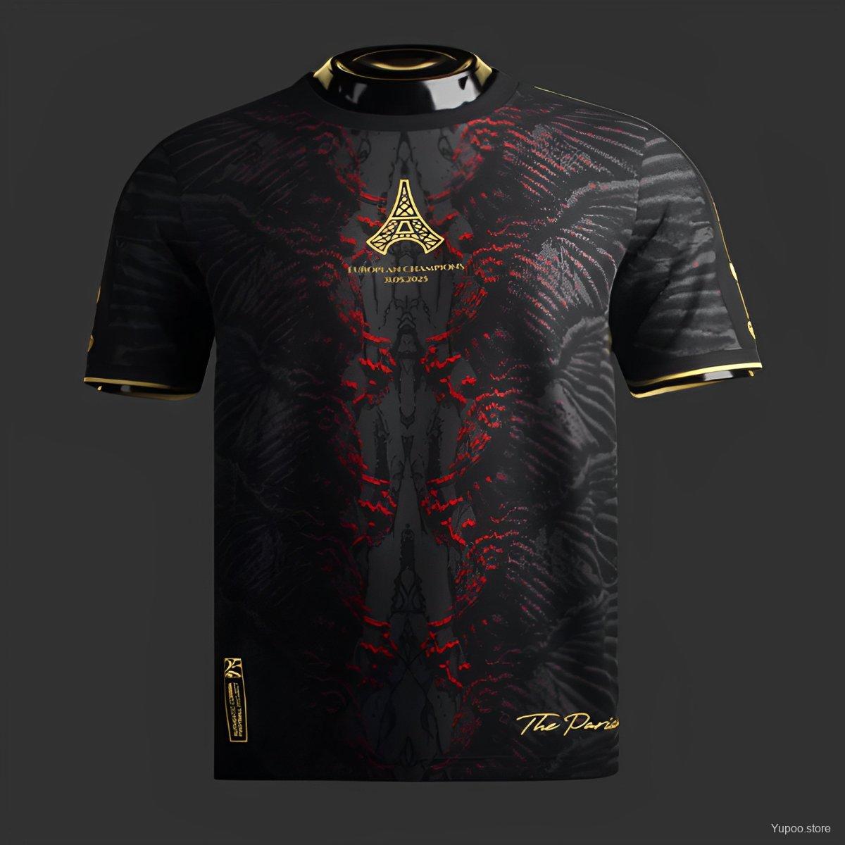 PSG UCL Champions 2025 Jersey Red Black