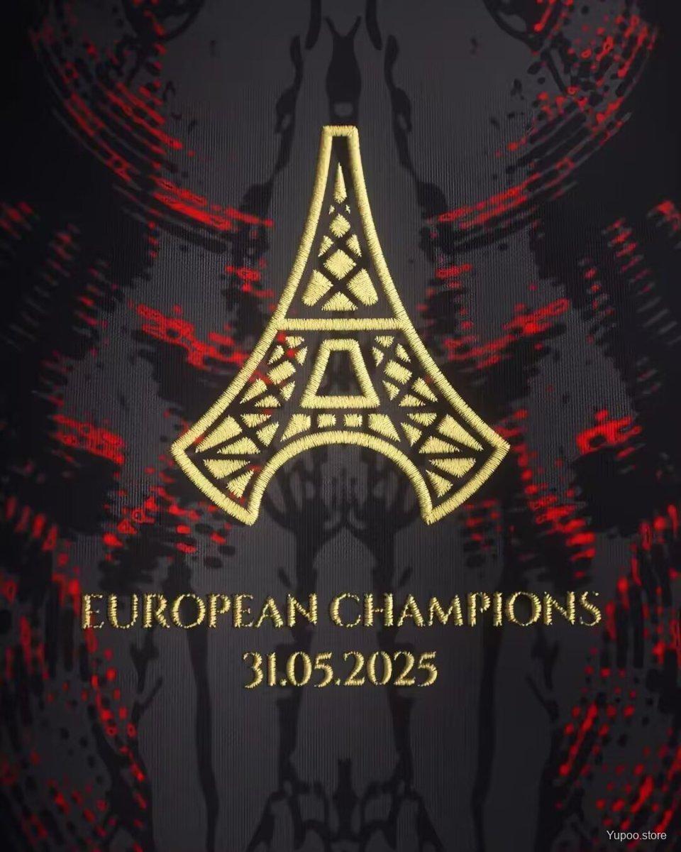 PSG UCL Champions 2025 Jersey Red Black