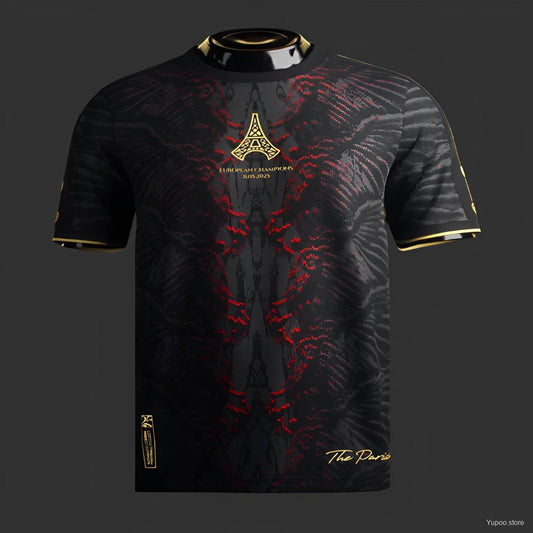 PSG UCL Champions 2025 Jersey Red Black